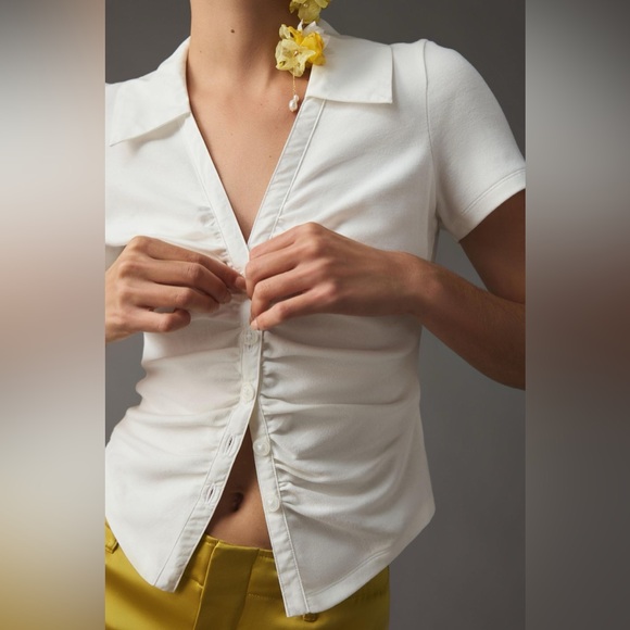 Maeve NWT Ruched Blouse - Size Large - Picture 2 of 8